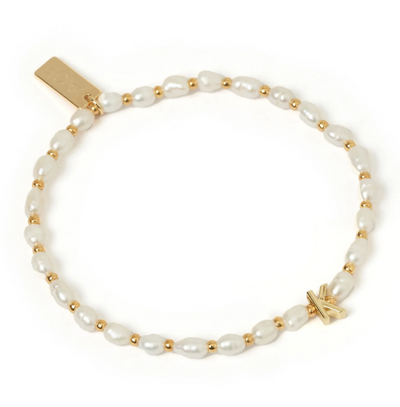 Arms Of Eve Initial Pearl Bracelet