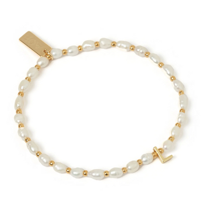 Arms Of Eve Initial Pearl Bracelet