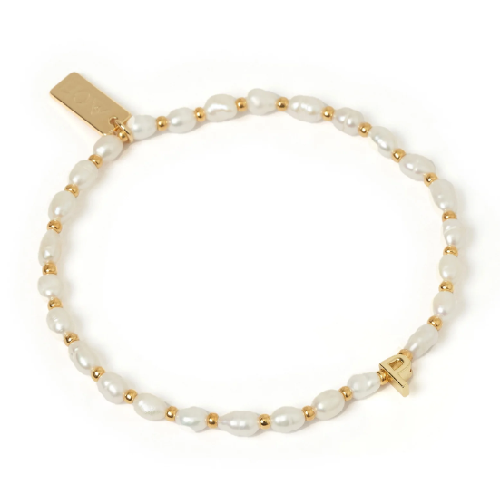 Arms Of Eve Initial Pearl Bracelet