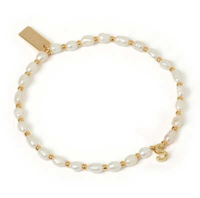 Arms Of Eve Initial Pearl Bracelet