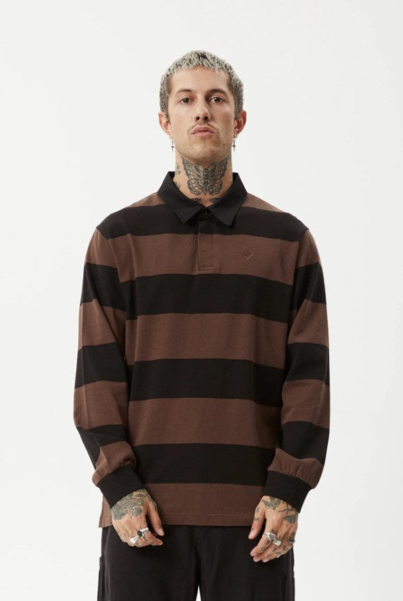 Afends Nation Recycled Polo Long Sleeve Tee