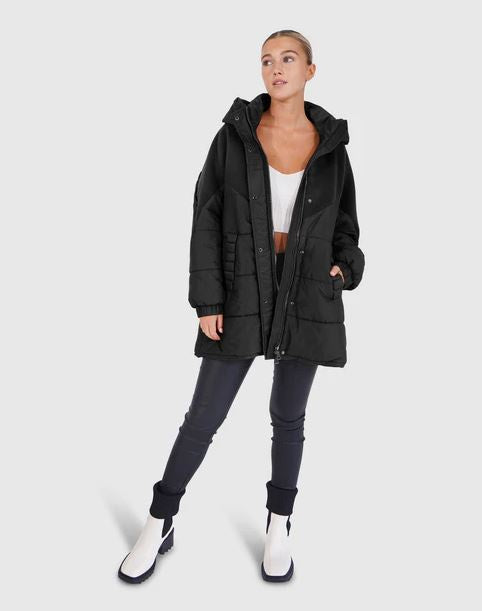 Belle &amp; Bloom Say It Again Quilted Jacket Black