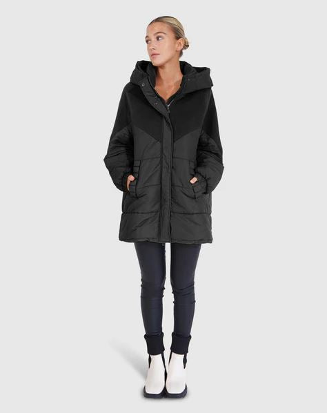 Belle &amp; Bloom Say It Again Quilted Jacket Black