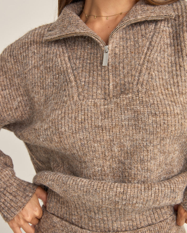 Rhythm Quinn Zip Knit