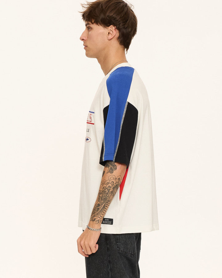 Thrills Rapid Fire Panel Box Fit Oversize Cropped Tee