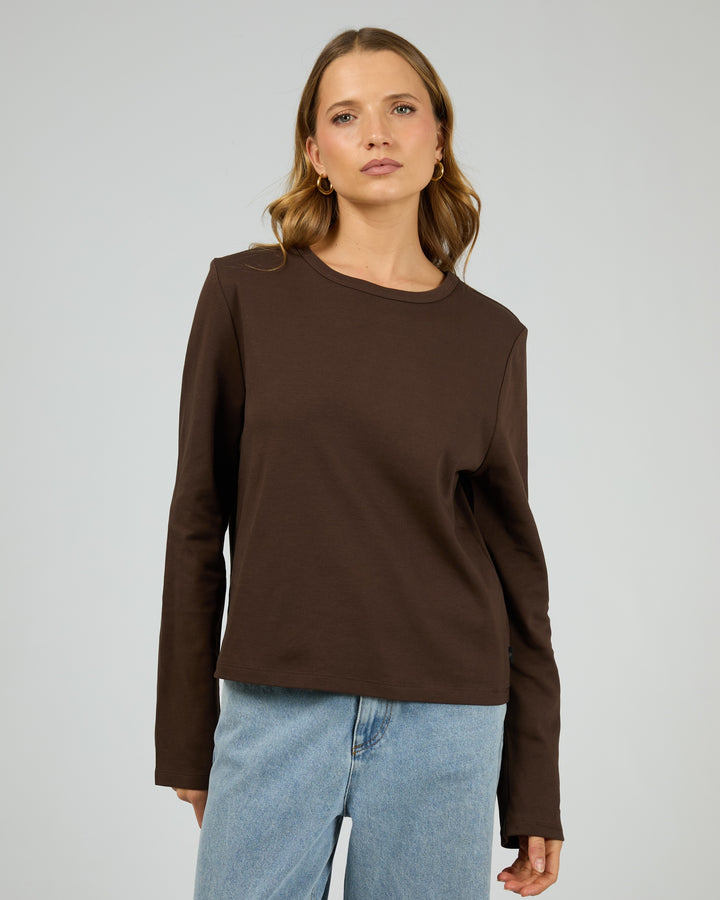 Silent Theory Regular Long Sleeve Tee Chocolate