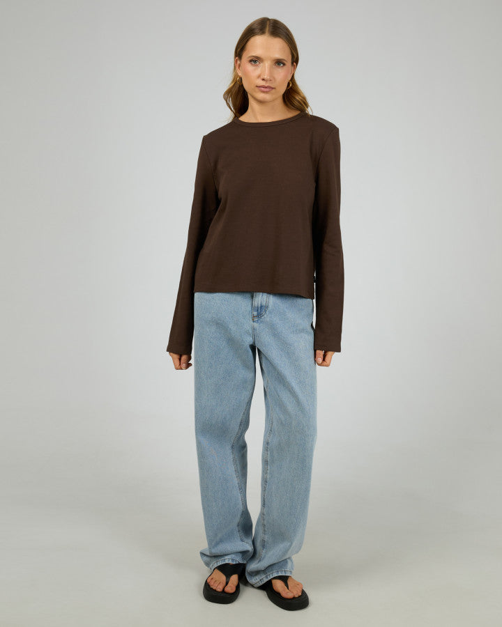Silent Theory Regular Long Sleeve Tee Chocolate
