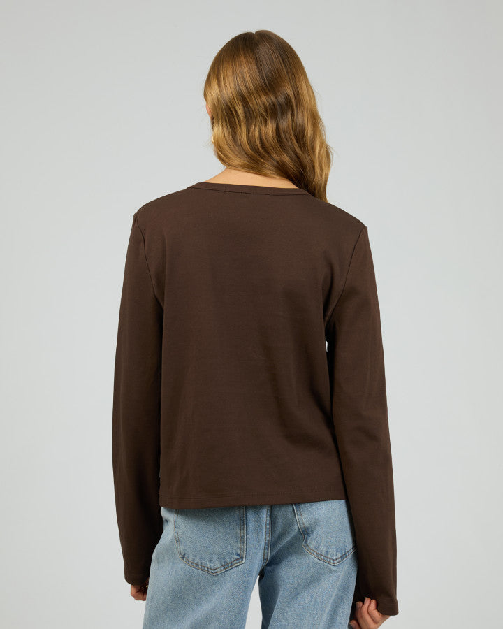 Silent Theory Regular Long Sleeve Tee Chocolate
