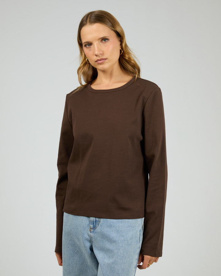 Silent Theory Regular Long Sleeve Tee Chocolate