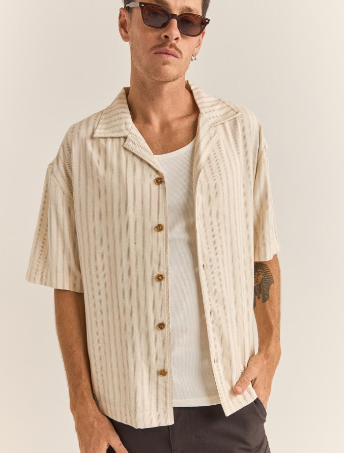 Rhythm Relaxed Stripe SS Shirt