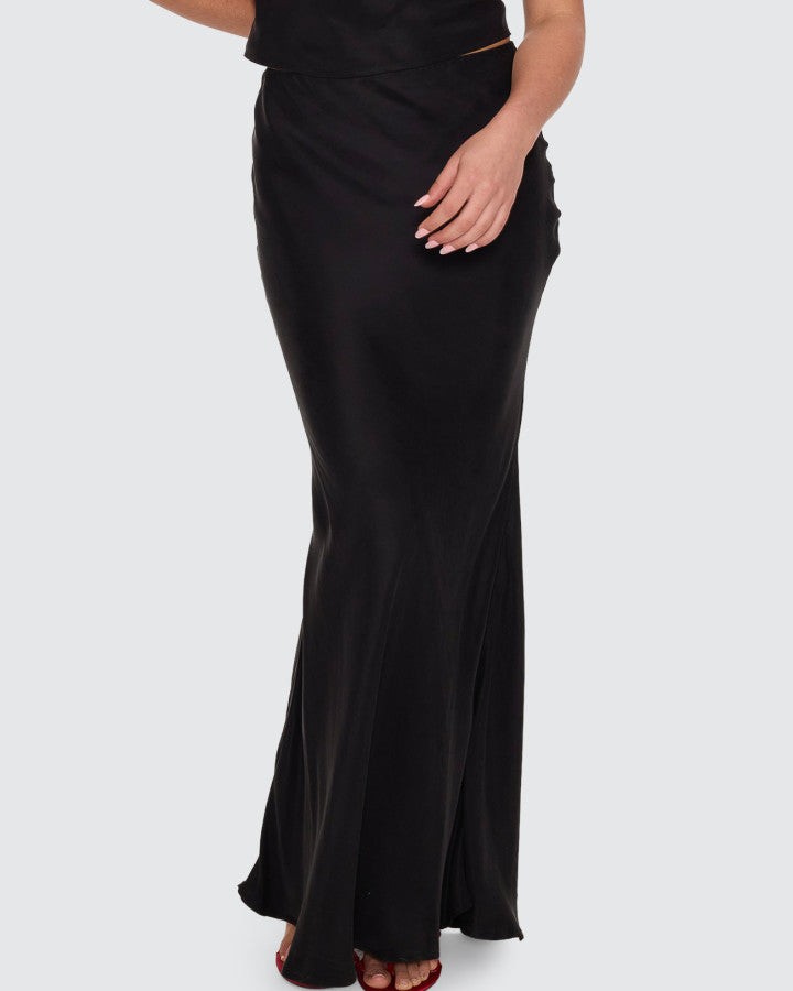 Thrills Rhea Bias Maxi Skirt - Black