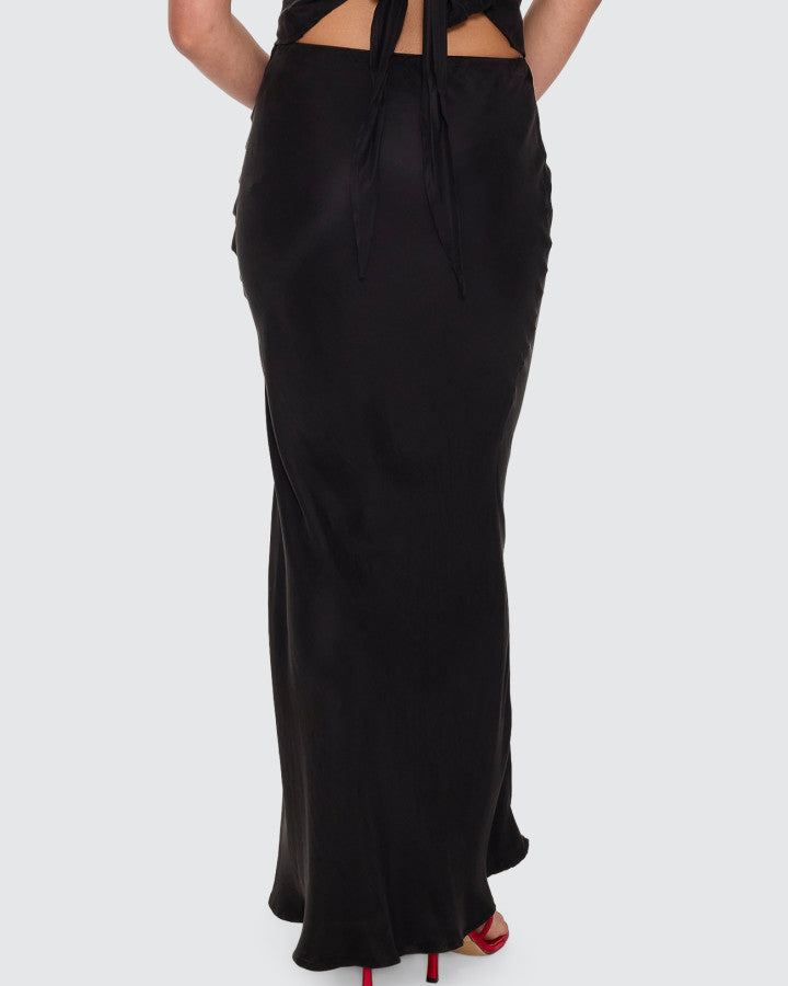 Thrills Rhea Bias Maxi Skirt - Black