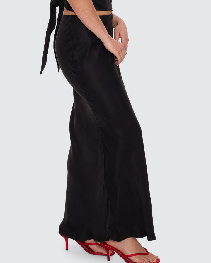 Thrills Rhea Bias Maxi Skirt - Black