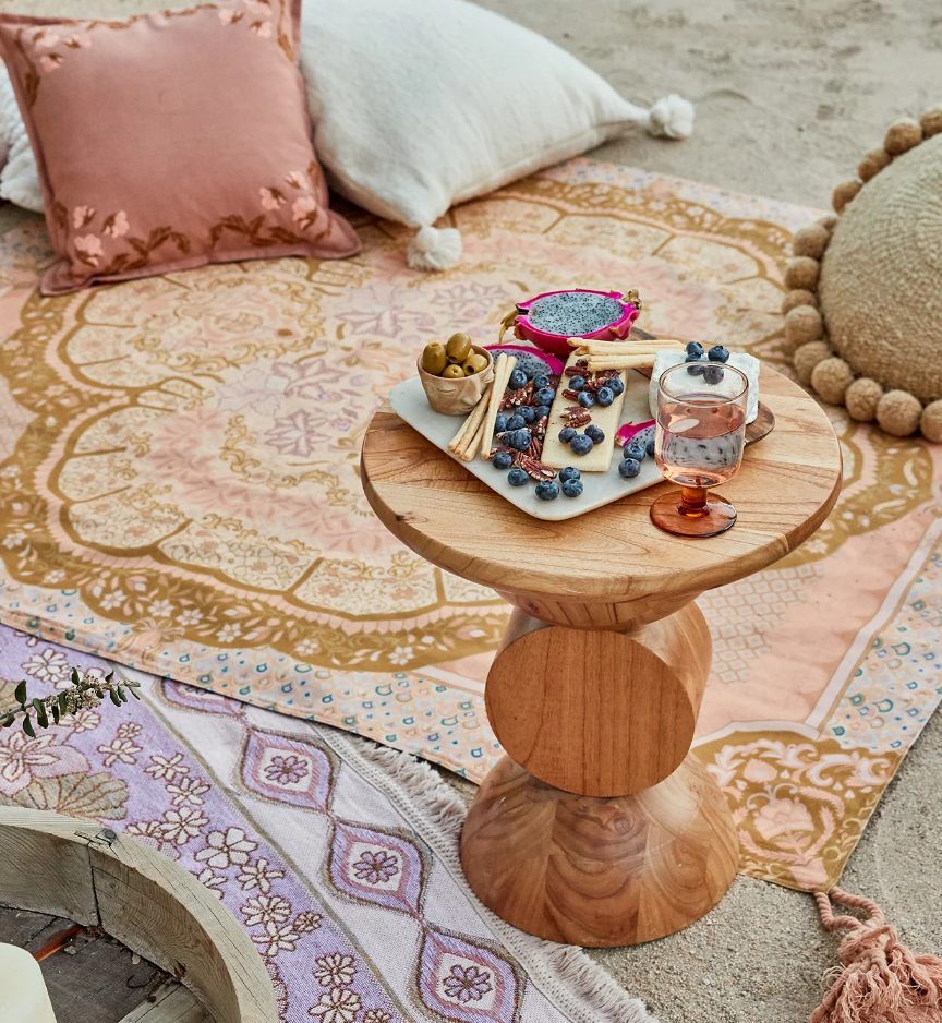 Wandering Folk Wild Peach Picnic Rug