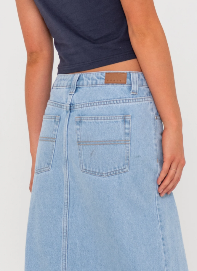 Rusty Celeste Low Rise Denim Skirt