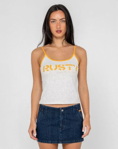 Rusty Tank Girl Contrast Staple Singlet