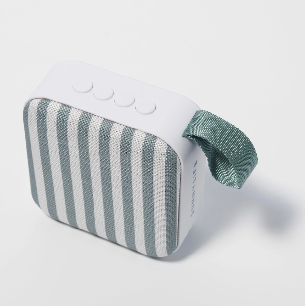 Sunnylife Portable Travel Speaker The Vacay Olive Stripe