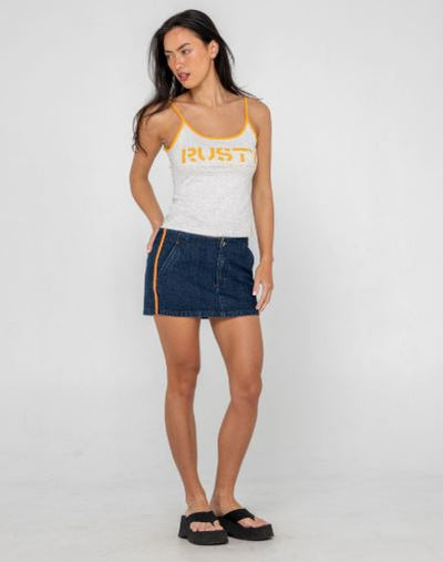 Rusty Tank Girl Contrast Staple Singlet