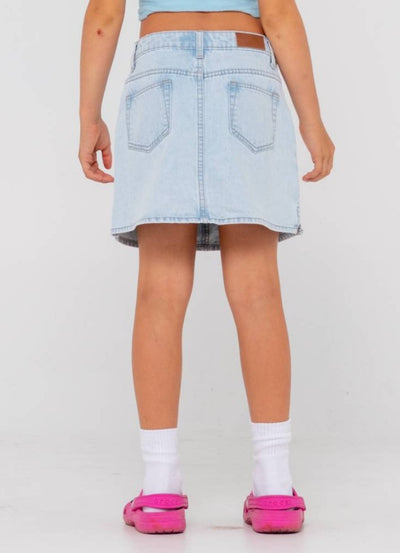 Rusty Mavericks Low Rise Denim Skirt Girls