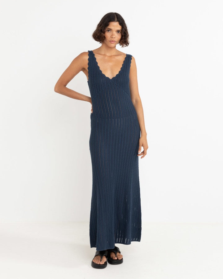 Rhythm Scallop Knit Maxi Dress