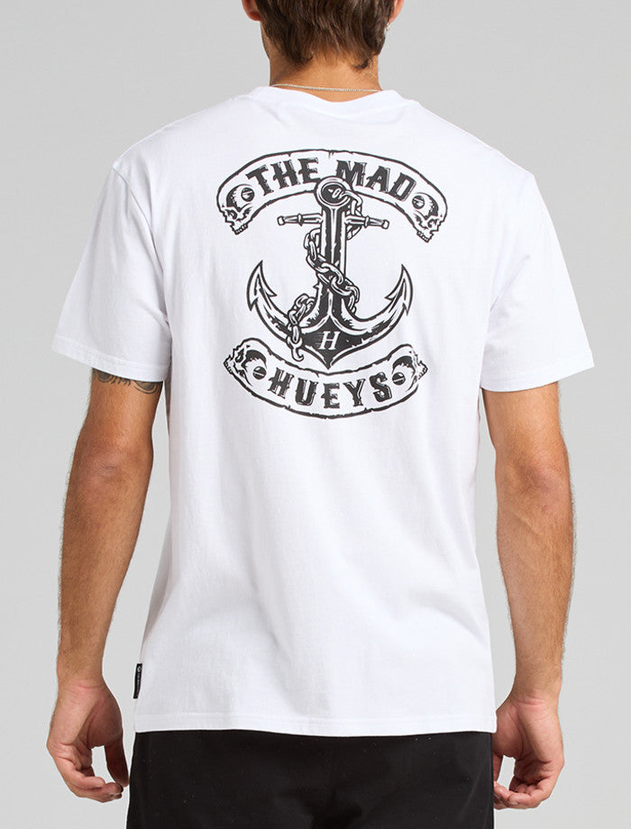 The Mad Hueys Skull Anchor | SS Tee - White