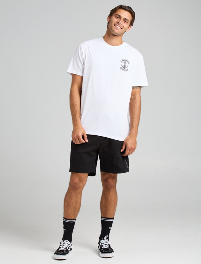 The Mad Hueys Skull Anchor | SS Tee - White