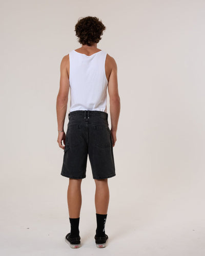 Thrills Slacker Denim Short - Ash Black