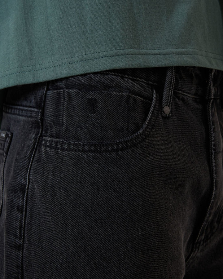 Thrills Slacker Denim Short - Ash Black