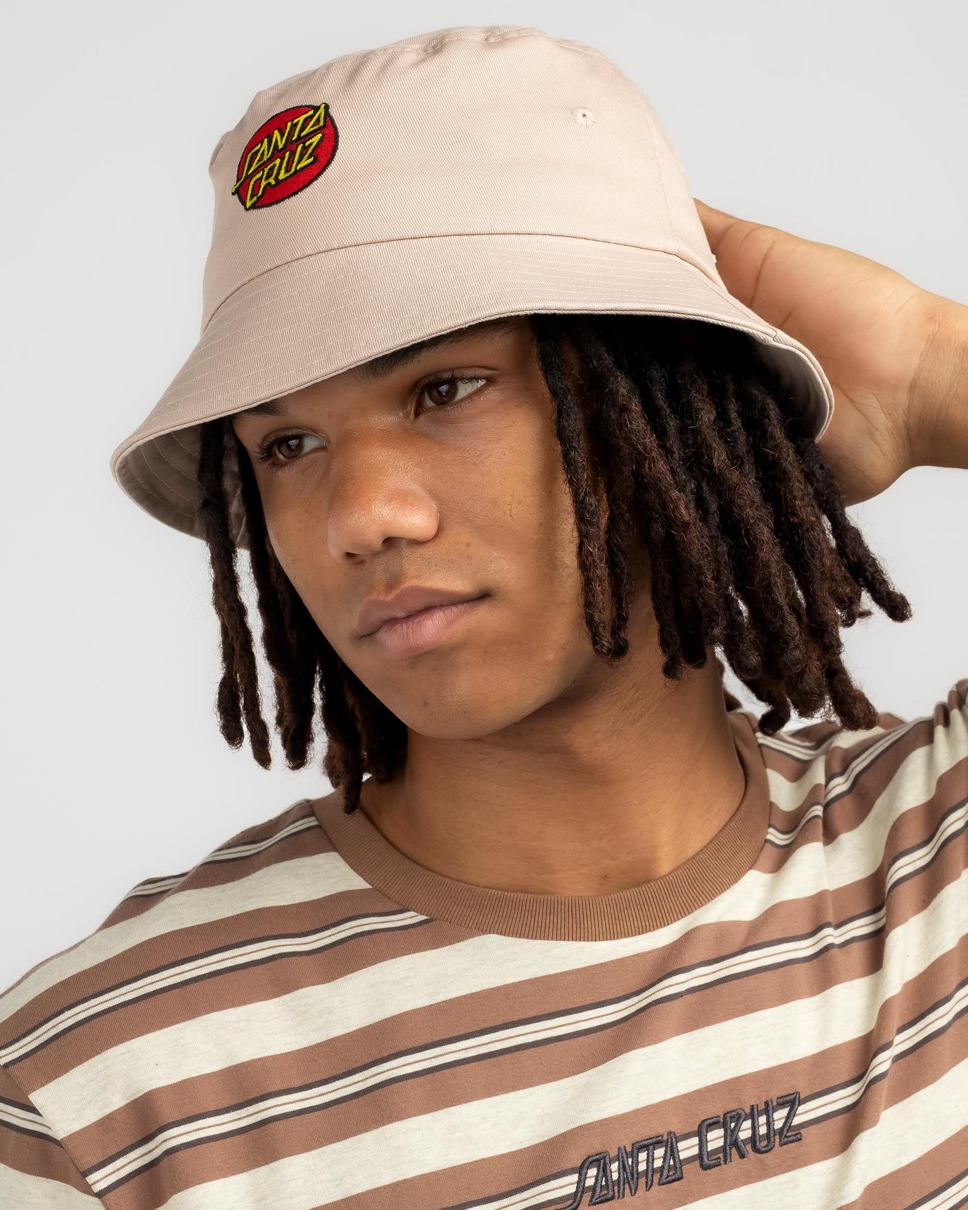 Santa Cruz Classic Dot Patch Bucket Hat Natural