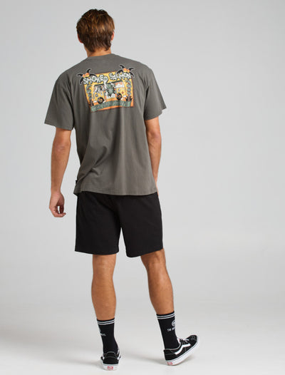 The Mad Hueys Smoked Salmon | Oversized SS Tee - Charcoal