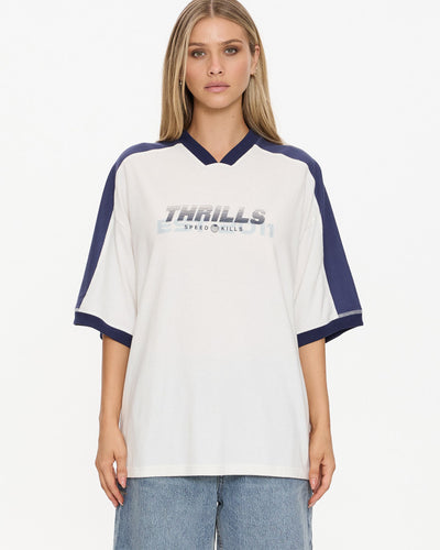 Thrills Speed Kills V-Neck Oversized Tee