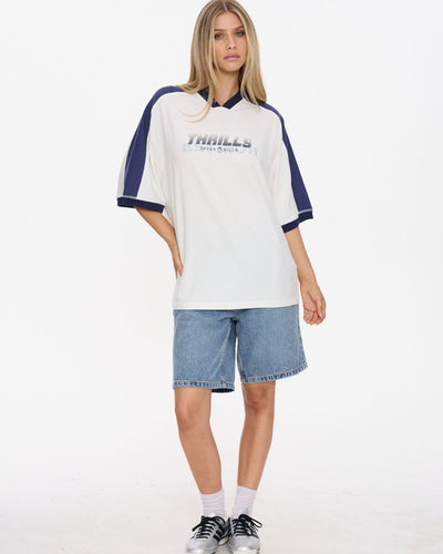 Thrills Speed Kills V-Neck Oversized Tee