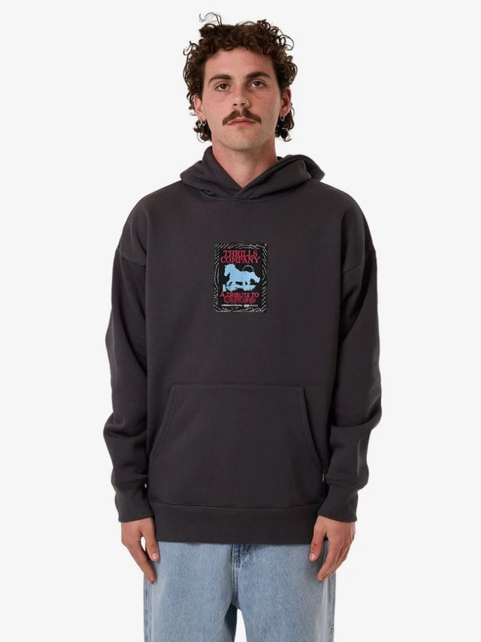 Thrills Chain Of Formation Slouch Pull On Hood - Dark Charcoal