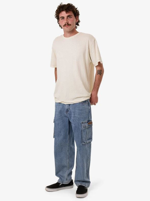Thrills Big Slacker Denim Cargo Jean - Vintage Stone Blue