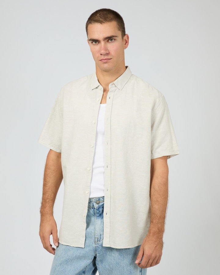 Silent Theory Textured Linen SS Shirt