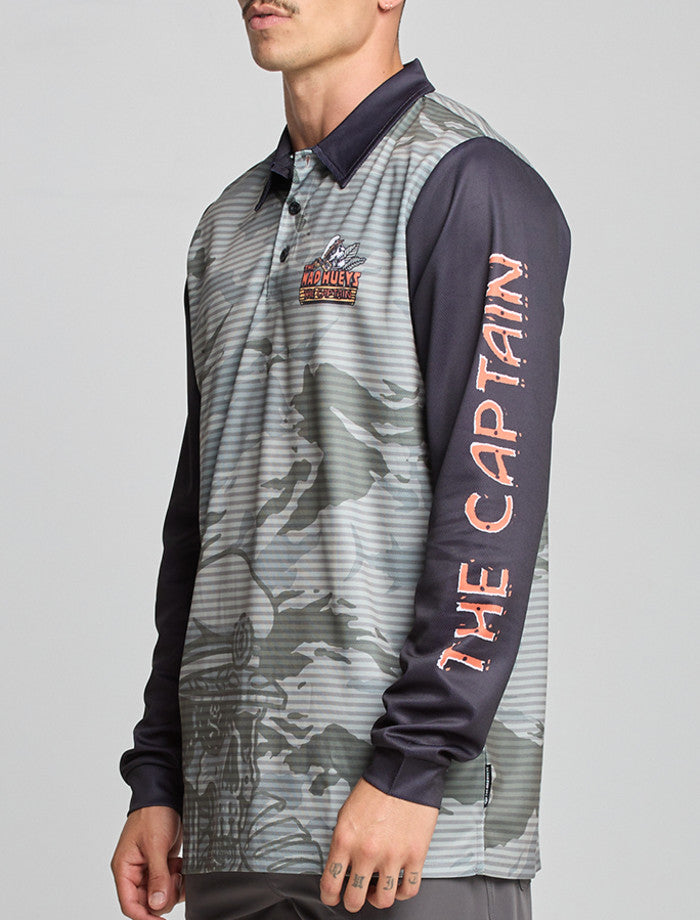 The Mad Hueys The Island Captain | Upf 50+ Fishing Jersey - Faded Dust