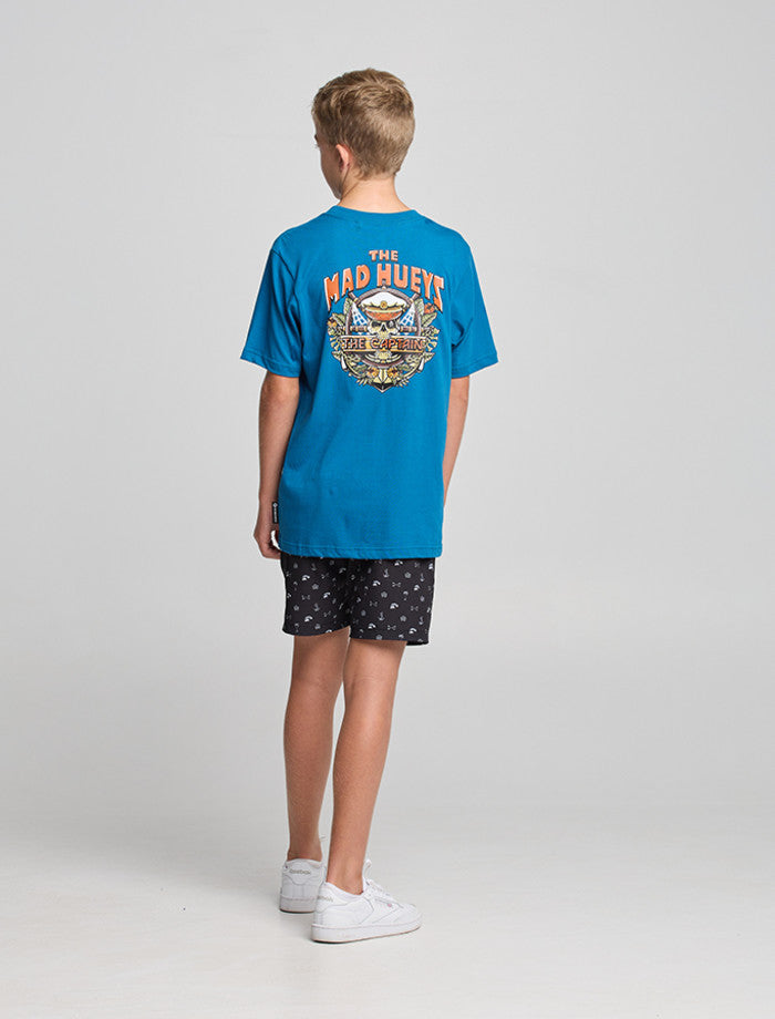 The Mad Hueys The Island Captain | Youth Ss Tee - Dark Cobalt