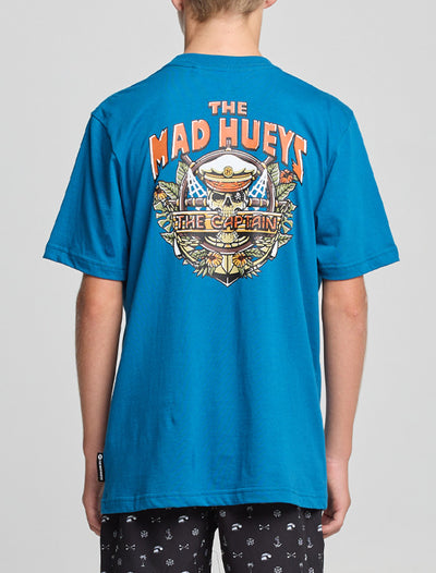 The Mad Hueys The Island Captain | Youth Ss Tee - Dark Cobalt