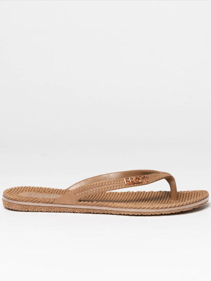 Rusty Flippin Thong Latte/Rose Gold