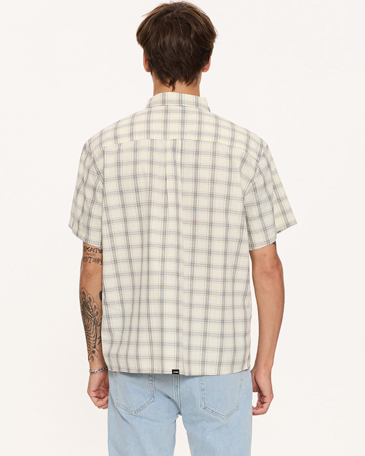 Thrills Touch The Sky Check Short Sleeve Cropped Shirt