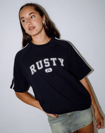 Rusty All Saint Collegiate Og Oversize Tee
