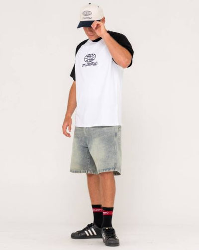 Rusty Wagwan Raglan Short Sleeve Tee