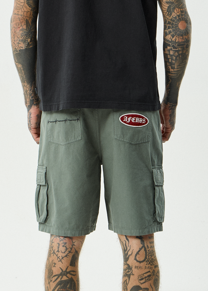 Afends Summit - Pleated Cargo Short 22" - Washed Sycamore