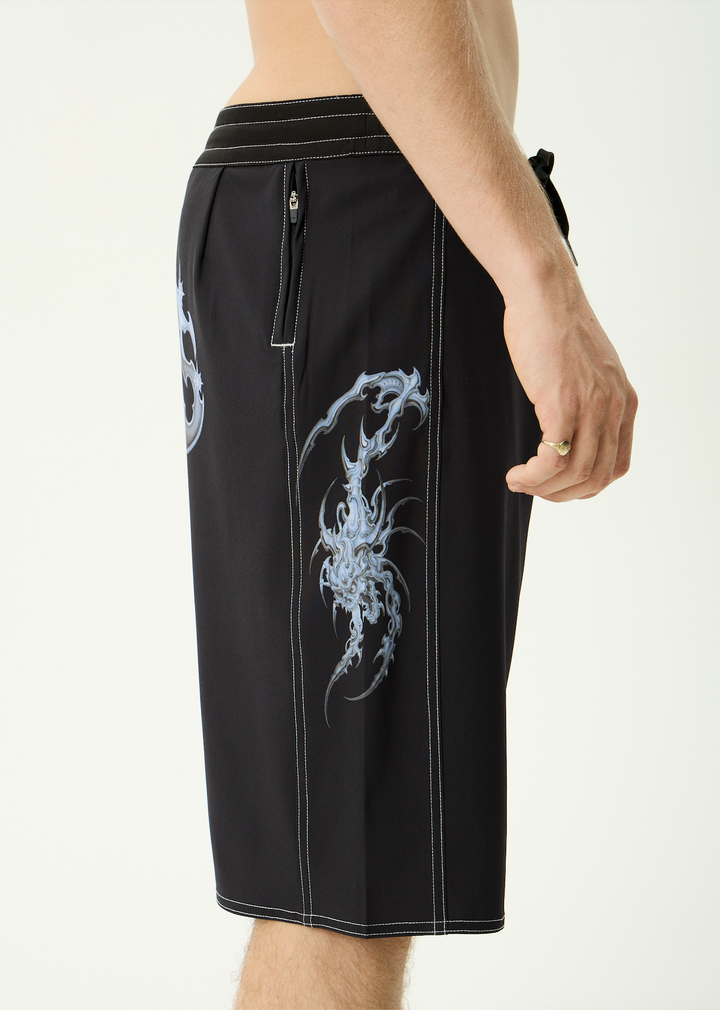 Afends Scorpius - Surf Related V2 Boardshort 22" - Black