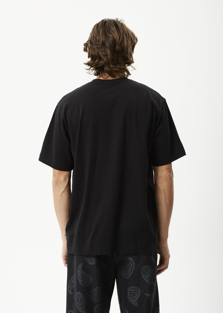 Afends Psychedelic  Retro Graphic T Shirt  Black