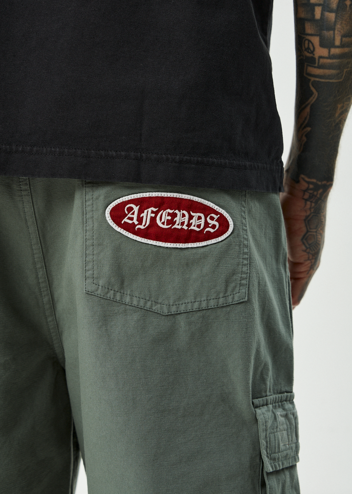 Afends Summit - Pleated Cargo Short 22" - Washed Sycamore