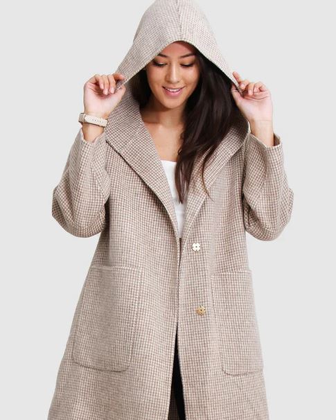 Belle &amp; Bloom Walk This Way Wool Blend Oversized Coat