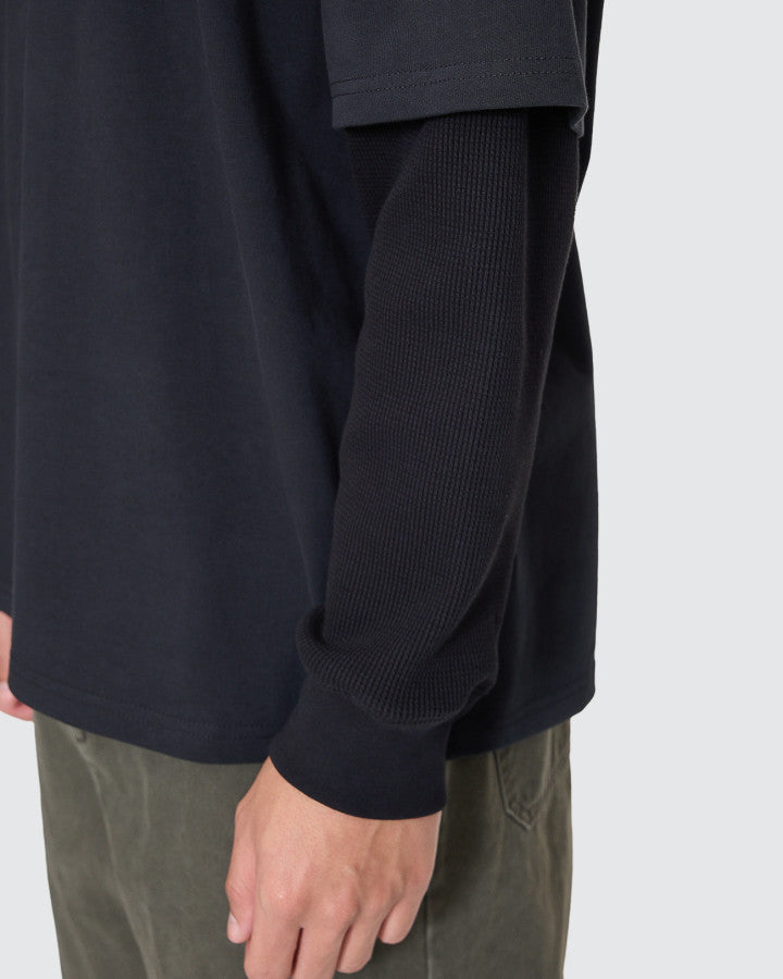 Thrills Web Of Deceit Layer Box Crop Oversize Long Sleeve Tee