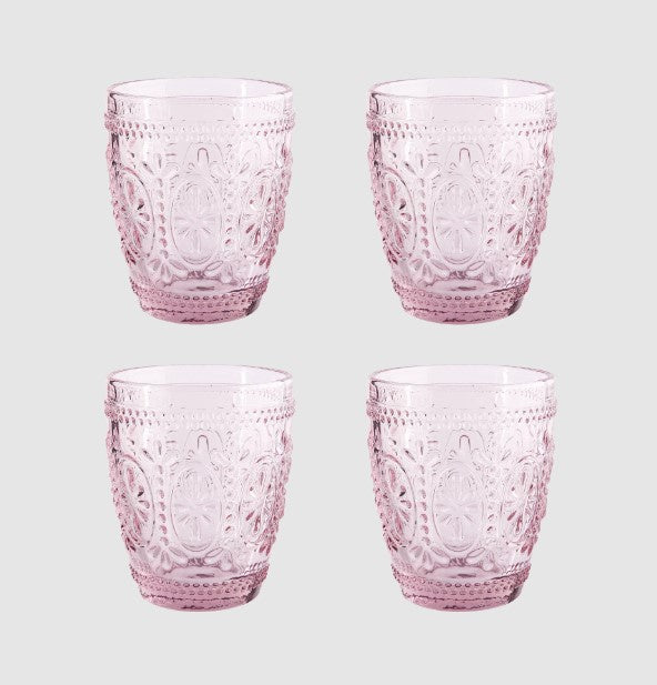 Wandering Folk Tumbler Glass Set Of 4 Primrose