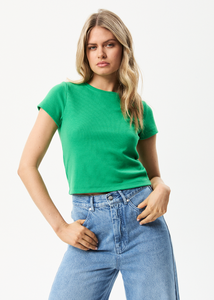 Afends Faith Hemp Rib Fitted Tee